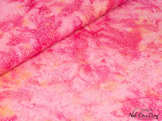Baumwollstoff Bali Batik Dots, pink 